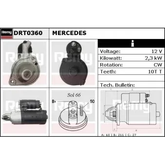 Démarreur REMY DRT0360