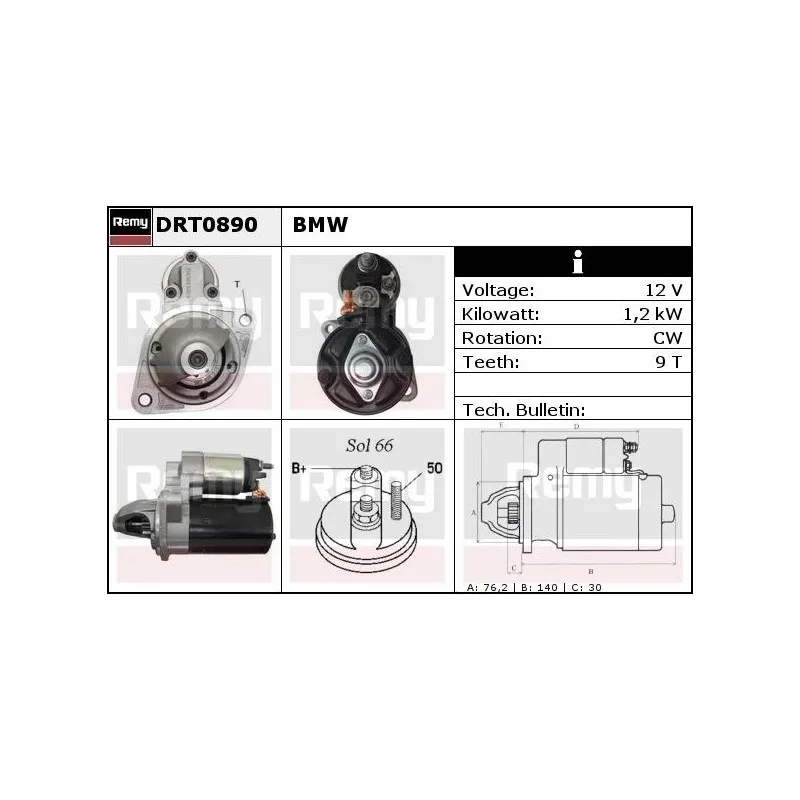 Démarreur REMY DRT0890
