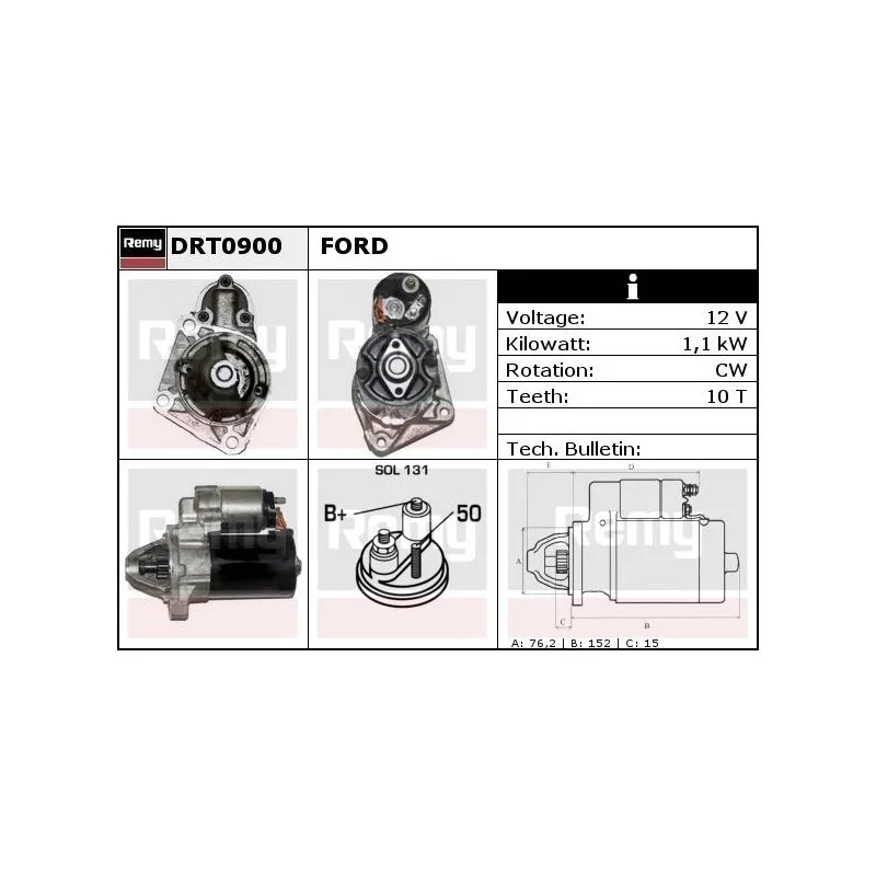 Démarreur REMY DRT0900