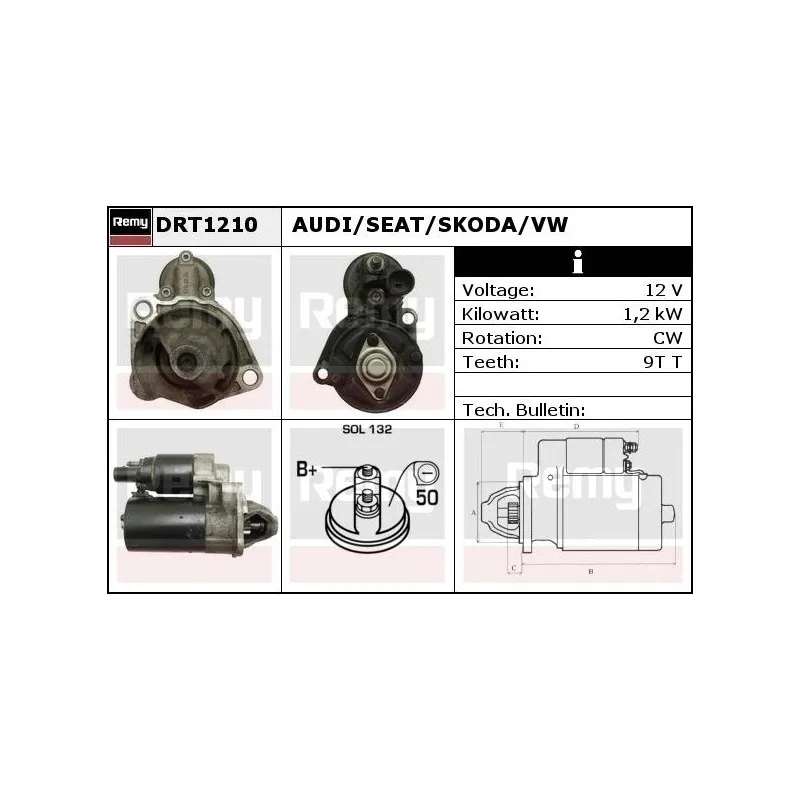 Démarreur REMY DRT1210