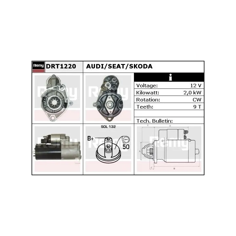 Démarreur REMY DRT1220