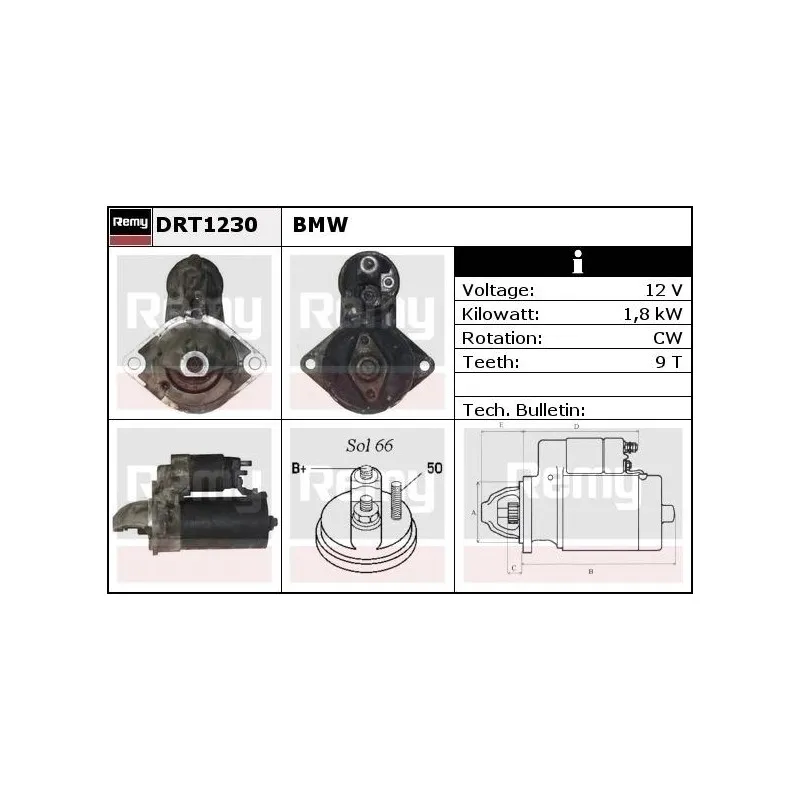 Démarreur REMY DRT1230