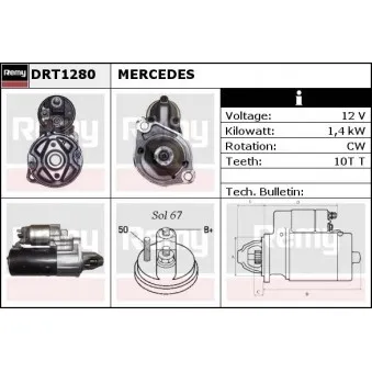Démarreur REMY DRT1280
