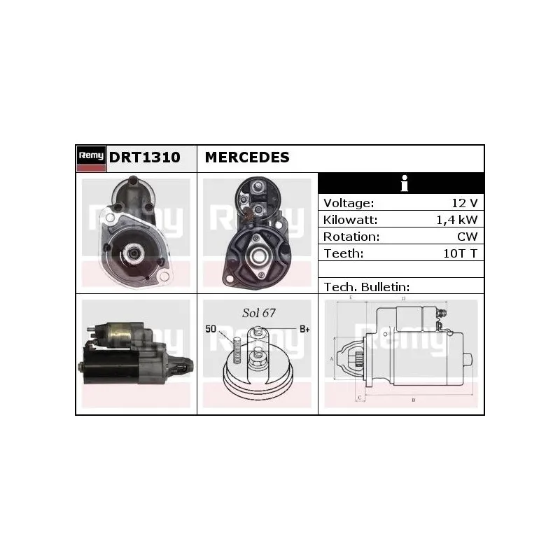 Démarreur REMY DRT1310