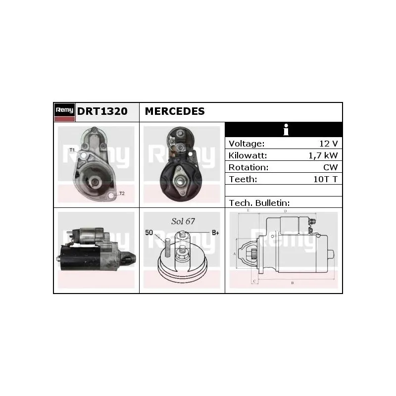 Démarreur REMY DRT1320