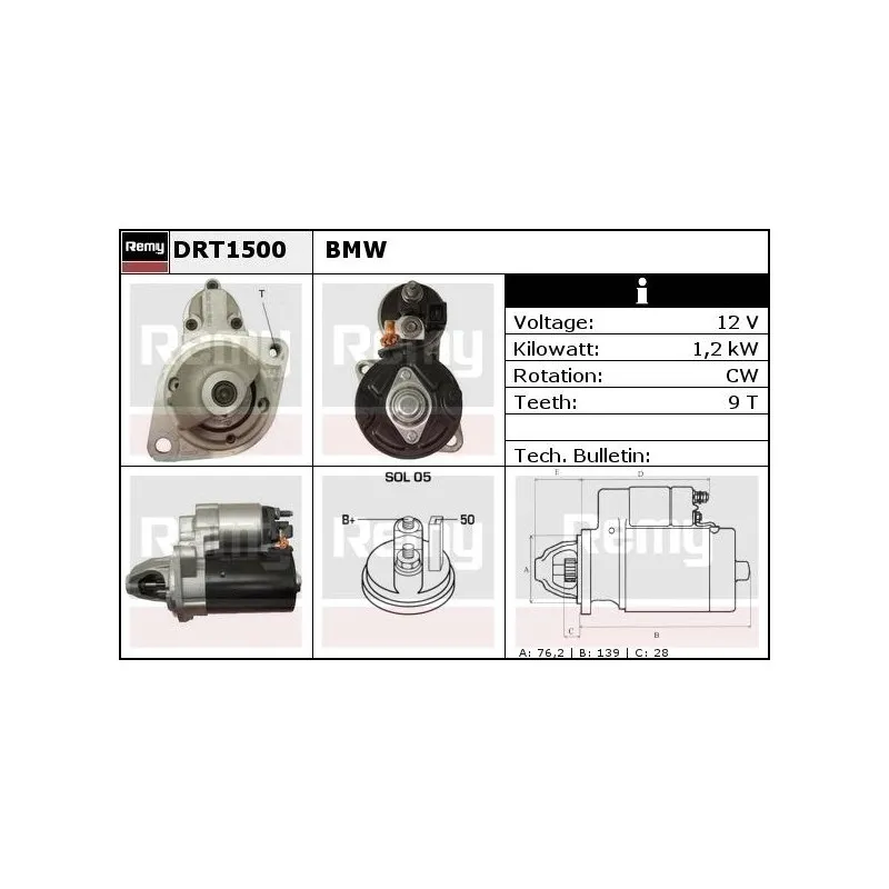 Démarreur REMY DRT1500