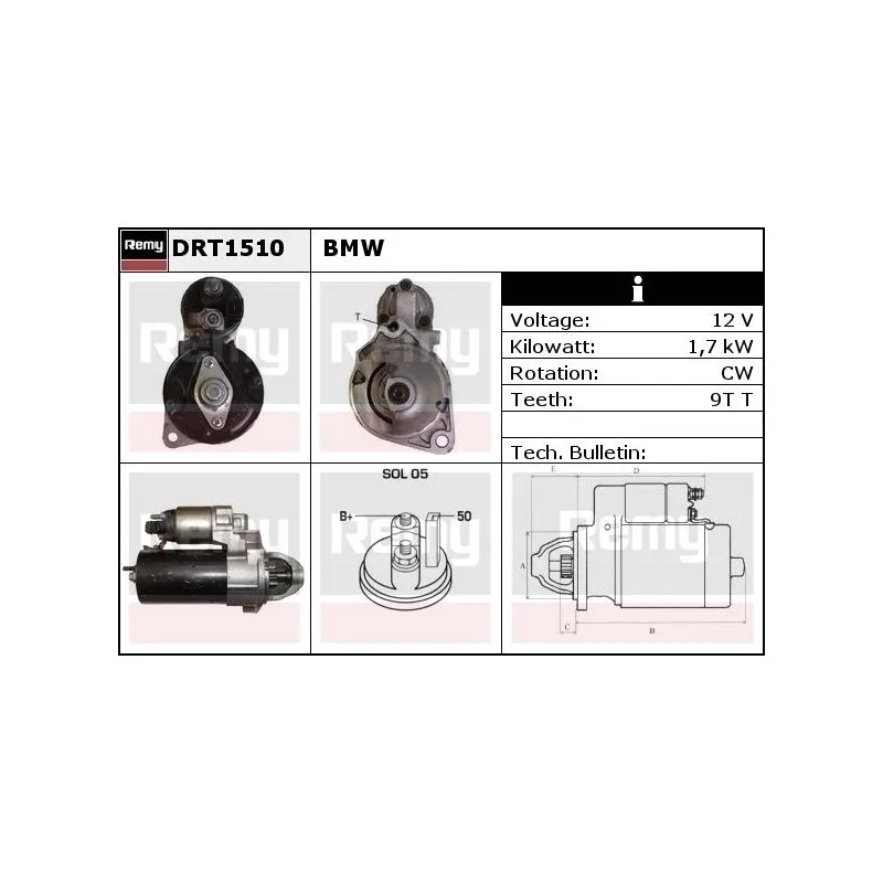 Démarreur REMY DRT1510