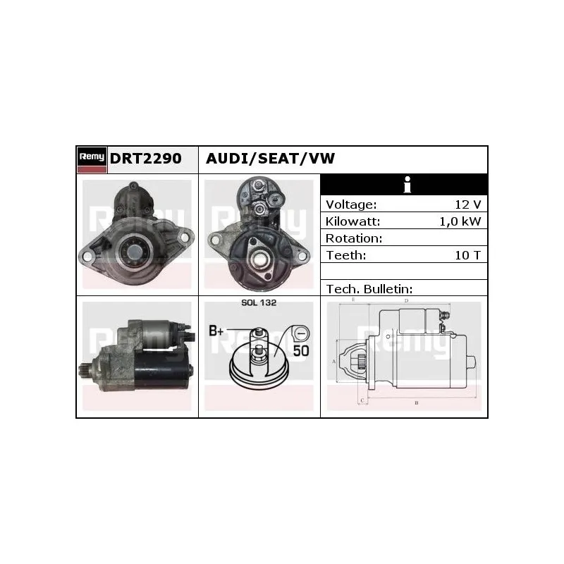 Démarreur REMY DRT2290