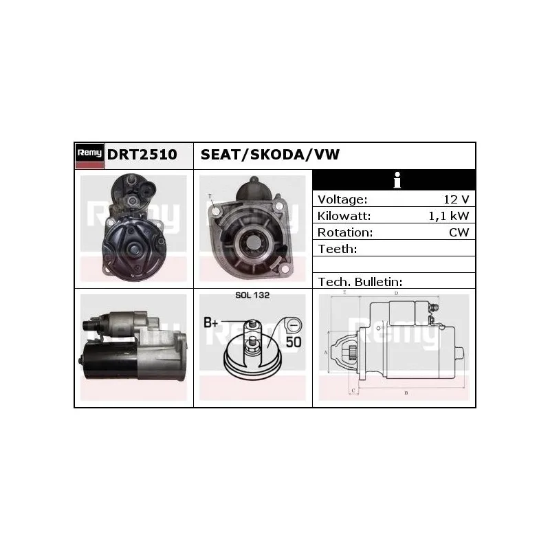 Démarreur REMY DRT2510