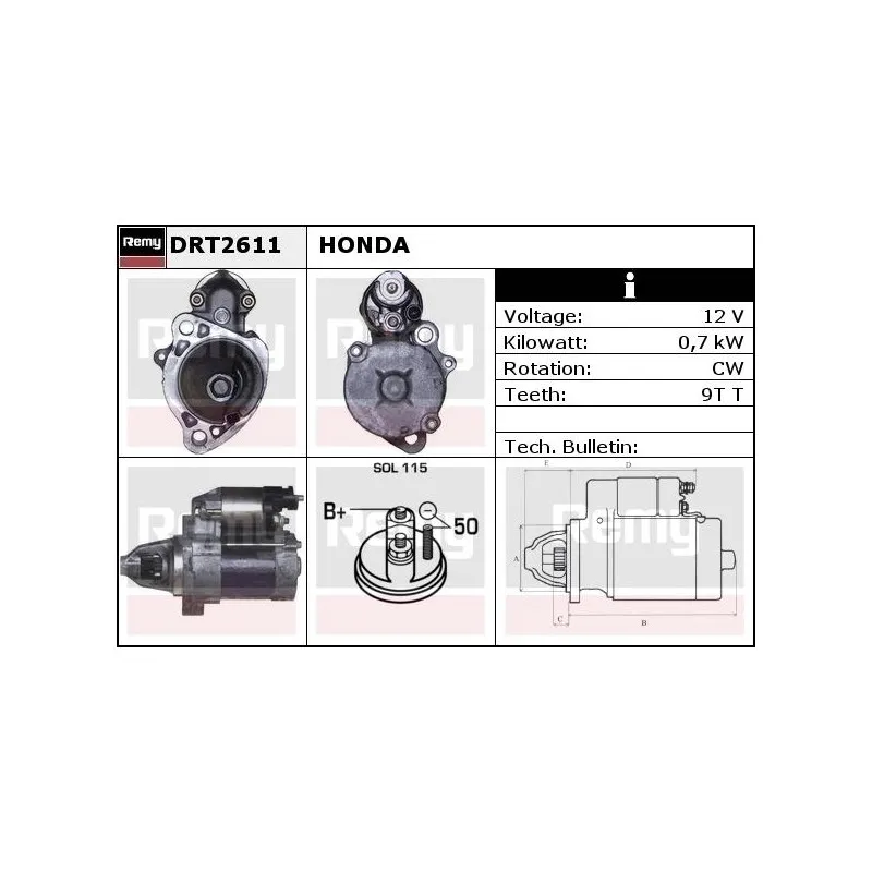 Démarreur REMY DRT2611