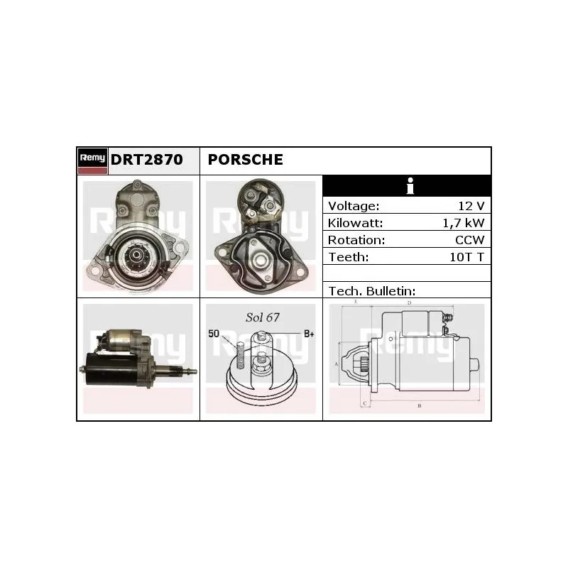 Démarreur REMY DRT2870
