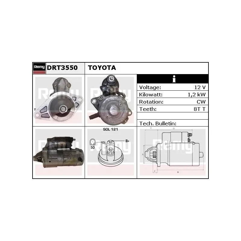 Démarreur REMY DRT3550