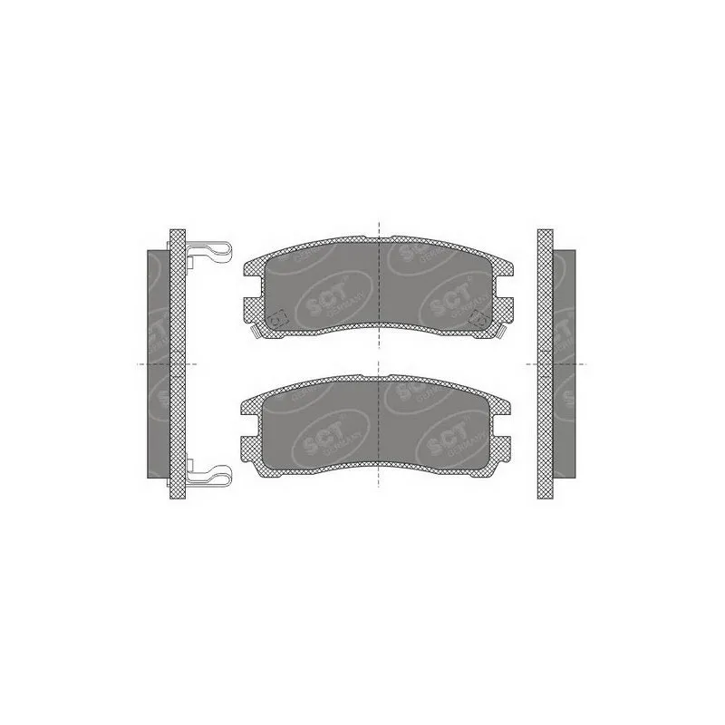 Jeu de 4 plaquettes de frein arrière SCT GERMANY SP 651 PR