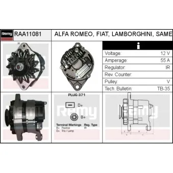 Alternateur REMY RAA11081