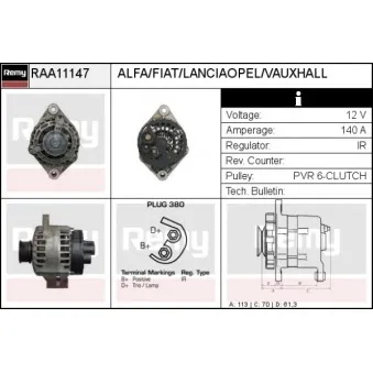 Alternateur REMY RAA11147