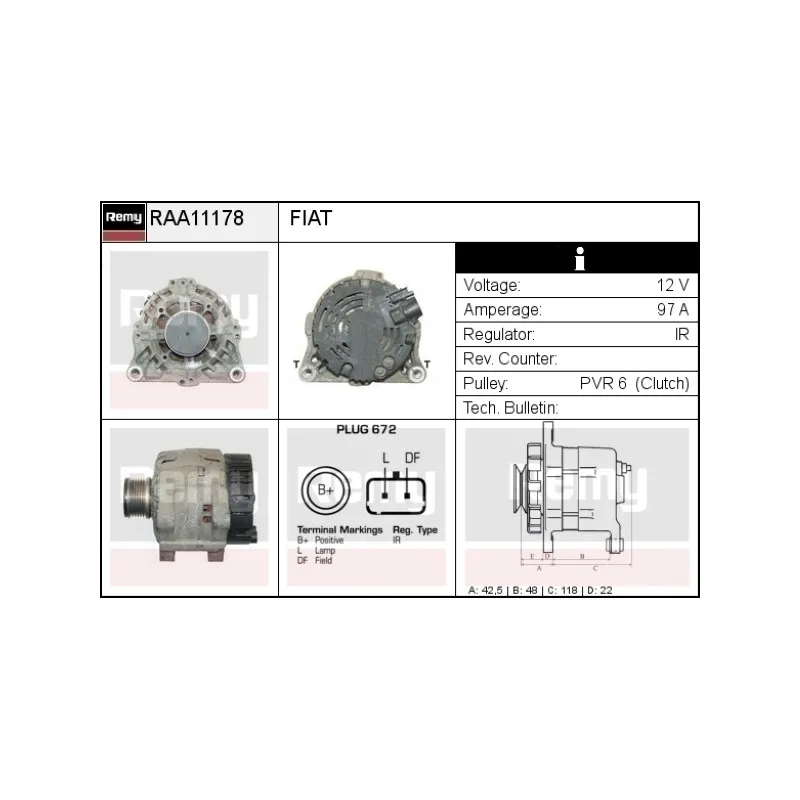 Alternateur REMY RAA11178