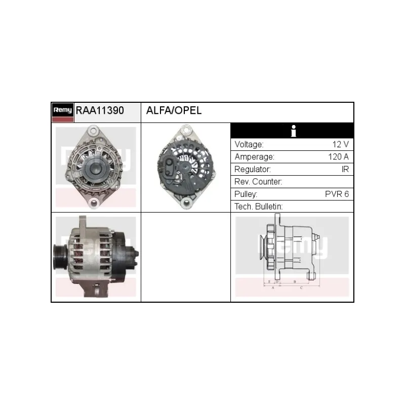Alternateur REMY RAA11390