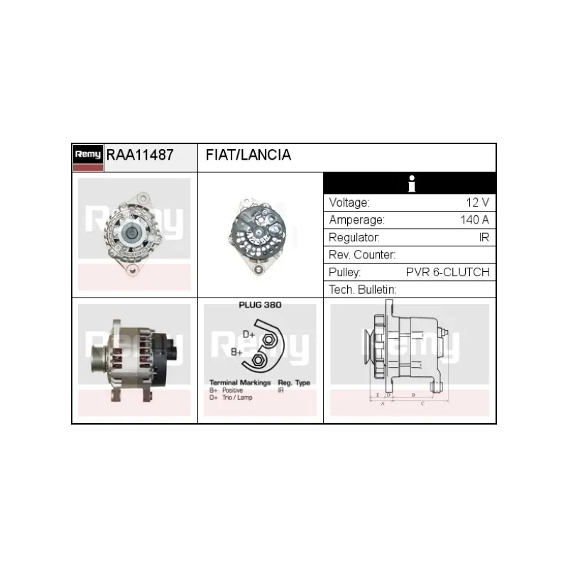 Alternateur REMY RAA11487