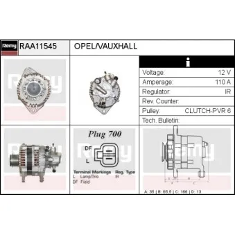 Alternateur REMY RAA11545