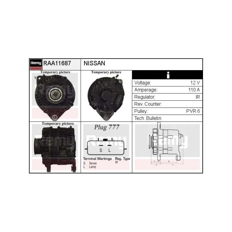 Alternateur REMY RAA11687