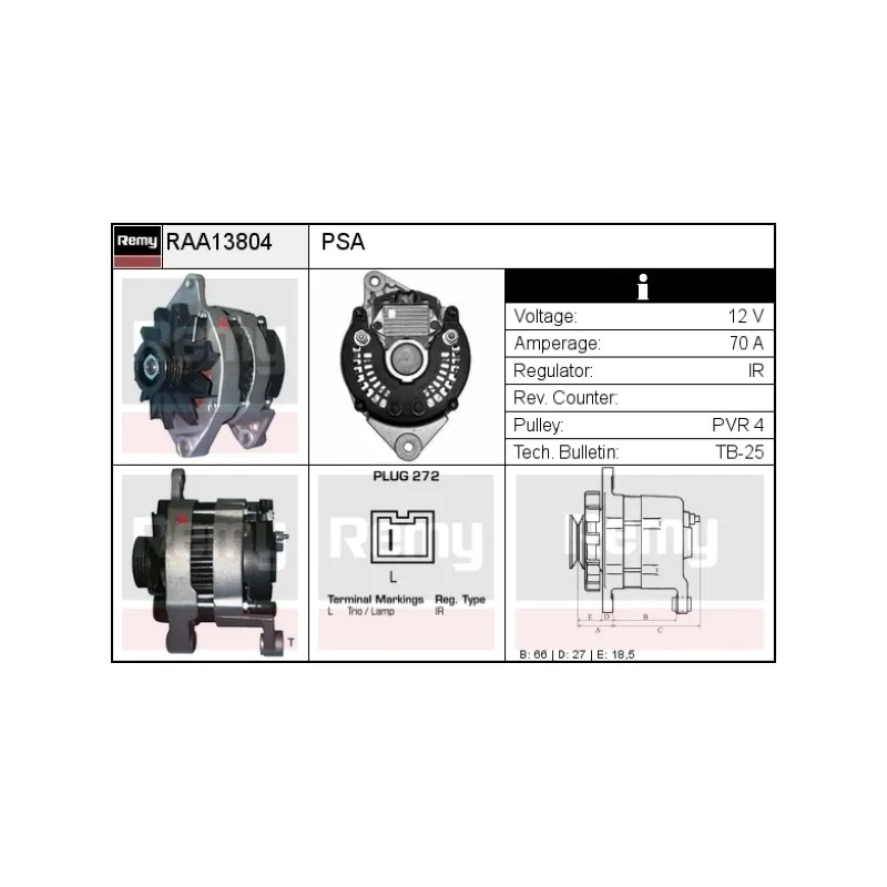 Alternateur REMY RAA13804
