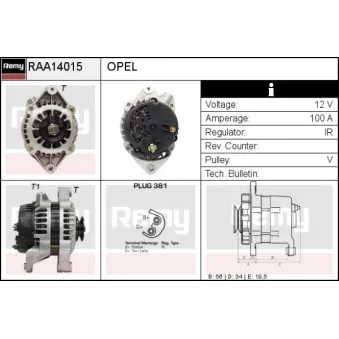 Alternateur REMY RAA14015