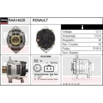 Alternateur REMY RAA14026
