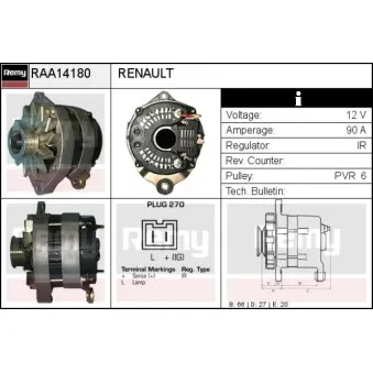 Alternateur REMY RAA14180