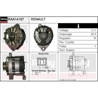 Alternateur REMY RAA14197