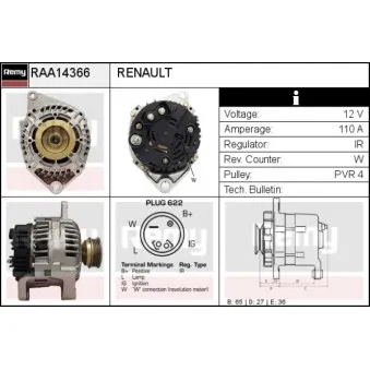 Alternateur REMY RAA14366