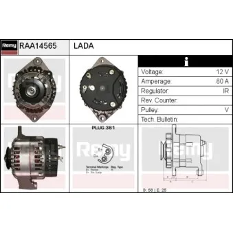 Alternateur REMY RAA14565