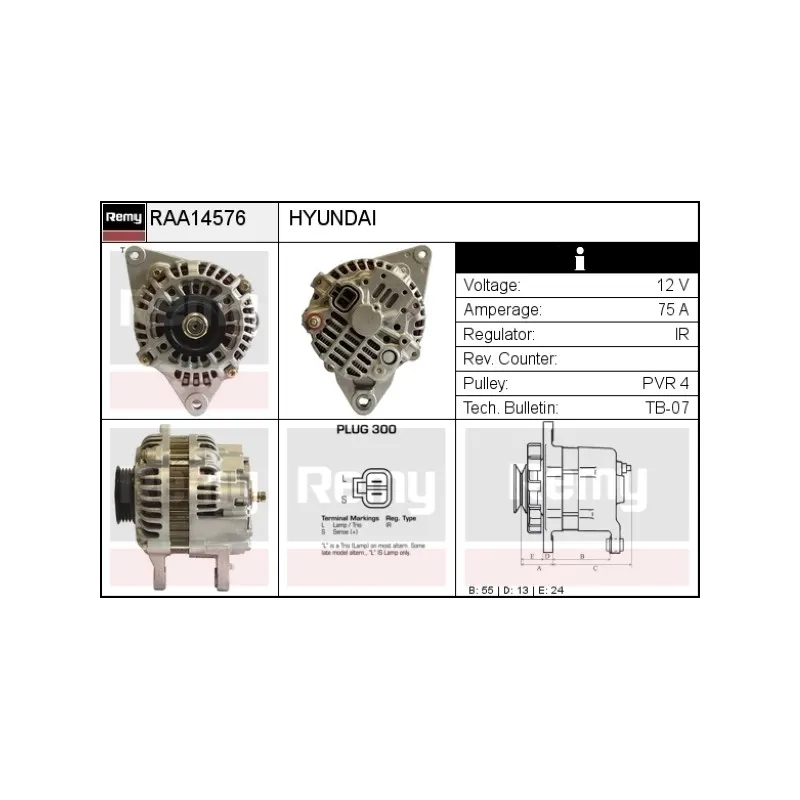 Alternateur REMY RAA14576