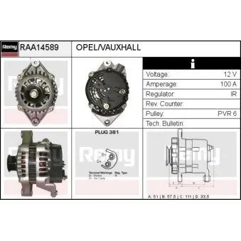 Alternateur REMY RAA14589