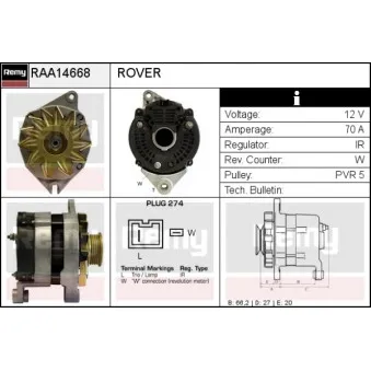 Alternateur REMY RAA14668