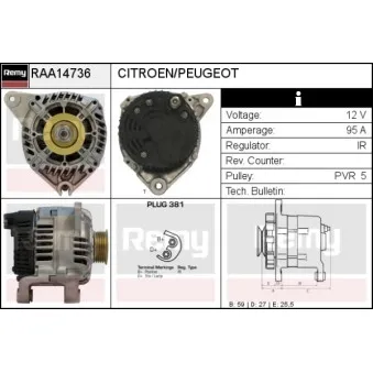 Alternateur REMY RAA14736