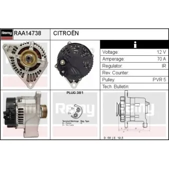 Alternateur REMY RAA14738