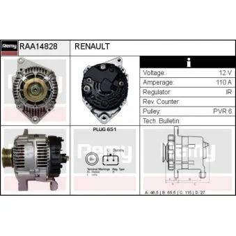 Alternateur REMY RAA14828