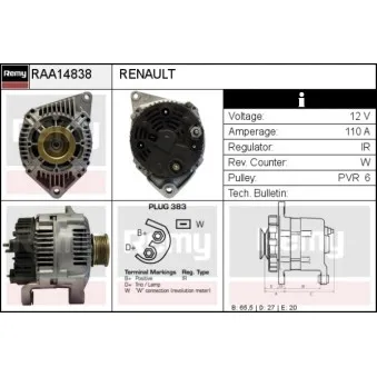 Alternateur REMY RAA14838