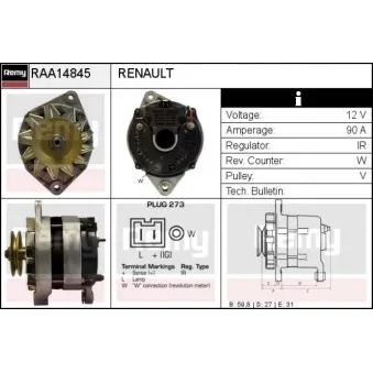 Alternateur REMY RAA14845