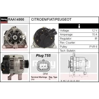 Alternateur REMY RAA14866