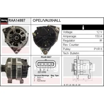 Alternateur REMY RAA14887