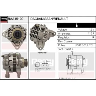 Alternateur REMY RAA15100