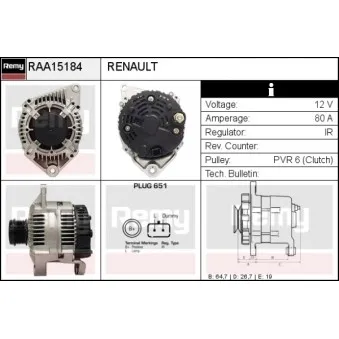 Alternateur REMY RAA15184