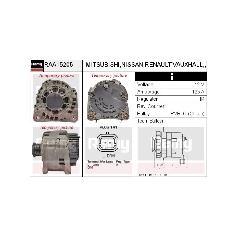 Alternateur REMY RAA15205