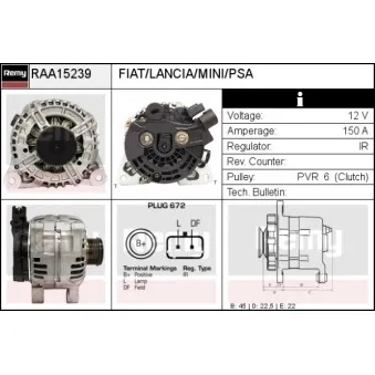 Alternateur REMY RAA15239