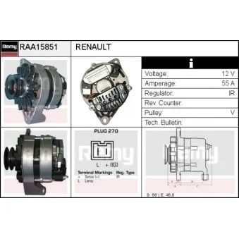 Alternateur REMY RAA15851