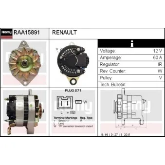 Alternateur REMY RAA15891