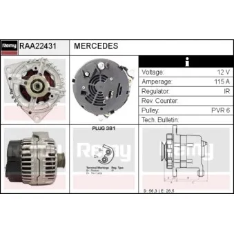 Alternateur REMY RAA22431