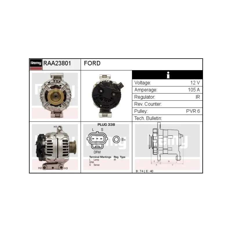 Alternateur REMY RAA23801