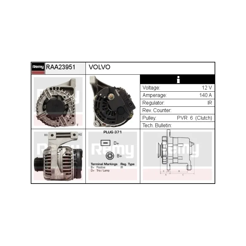 Alternateur REMY RAA23951